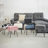 Leesingdo Vanity Stool Chair, Faux Teddy Fur Ottoman Foot Stool