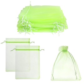 DGQ 50 Pcs Garden Netting Bags 6.5 X 9 Inch Fruit Protection Netting Covers Bags with Drawstring Garden Mesh Barrier Bags Tomato Protective Cover Garden Plant Netting for Fruits Plant Vegetable