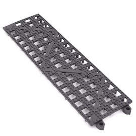 Spill-Stop 159-02 Bar Mat Strip/Shelf Liner, Non-Slip Interlocking Design, Raised for Airflow, Reduces Breakage, Fits Speed Rails and Bar Shelving, Cut to Fit, 12" L x 3.5" W, Black