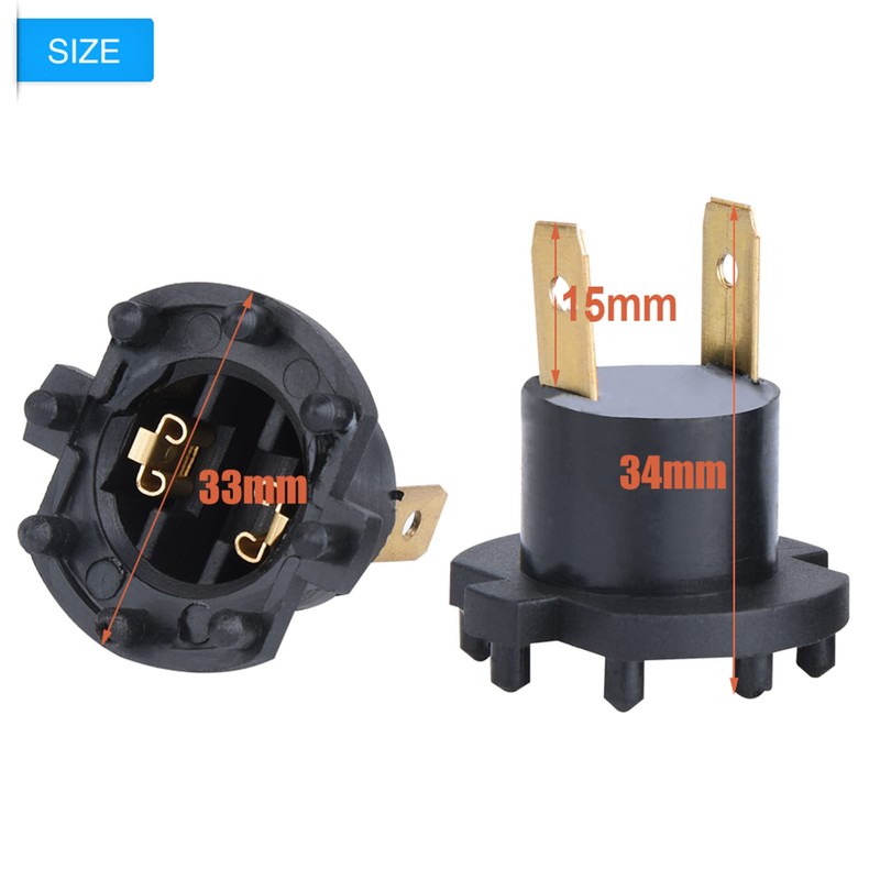 Pair of Headlight Socket Lamp Holder Replacement for 3 5