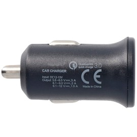 Goobay 45162 Quick Charge USB Port Auto Ladegerät USB Zigarettenanzünder Adapter 12V / 24V Kfz Mini USB Adapter Auto Ladestecker Schnellladegerät 18W