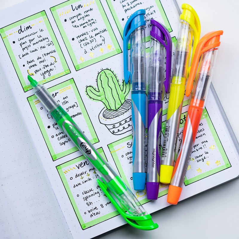 Pentel 24/7 Chisel Tip Liquid Highlighter, Sky Blue Ink, Box