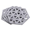 sourcing map Felt Coasters, 4pcs Hexagonal Pad Coaster for Drink
