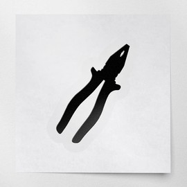 Decal Stickers of Pliers (Black) (Set of 2) Premium Waterproof Vinyl Decal Stickers for Laptop Smartphone Car Dirt Bike Wall Room Mason Jar Bathtub Door Skateboard - BICVER1e76982BLW19Y24