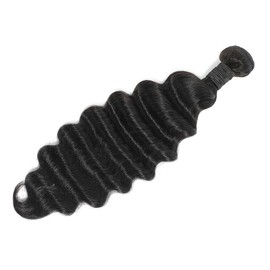 Human Hair Bundles Loose Deep Wave Bundles Hair Bundles Deals Human Hair 12A Grade Loose Deep Wave 100% Brazilian Hair Natural Black 18inch