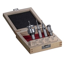 BETOP Industrial Tools-4pc Set Carbide Tipped 82-Deg Countersink bit with Drilling Depth Stop