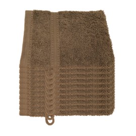 Julie Julsen Organic Wash Mitts Set of 10 15 x 21 Mud 100% Cotton Terry Cloth 550 g/m²
