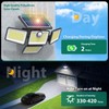3000LM Solar Lights outdoor, 413 LEDs 4 Adjustable Heads Solar