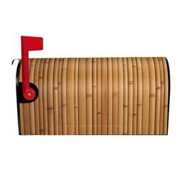 YYHWHJDE letterbox Cover Waterproof Oxford Cloth Accommodates Standard Size or Large Size mailboxes Bamboo Board Texture Picture 25.5x21 in