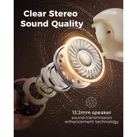 Clip-on Earbuds, Open-Ear Bone Conduction Wireless Headphones– Bluetooth 5.4, Ultra-Low Latency, ENC Noise Cancellation, 300mAh Charging Case, IPX5 Waterproof & Secure for Sports/Gaming-Black