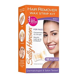 Kit de tiras de cera Sally Hansen para depilación facial | Uso en casa, 18 unidades