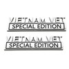 Pair Set Metal Vietnam Vet Special Edition Emblems 3D Badges
