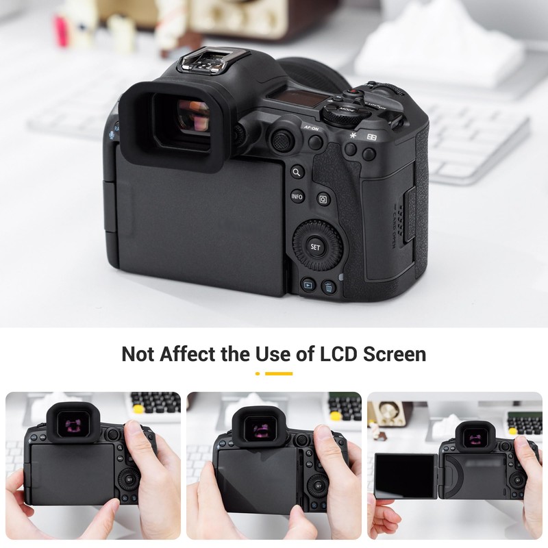 EOS R5 Mark II Eyecup, Extended Soft Silicon R5II Eye