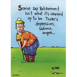 Oatmeal Studios Retired Man Golfing Funny/Humorous Retirement Card for Him/Man