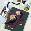 Alaska, Raven and Moon Purple Sky (4x6 Birch Wood Postcards,