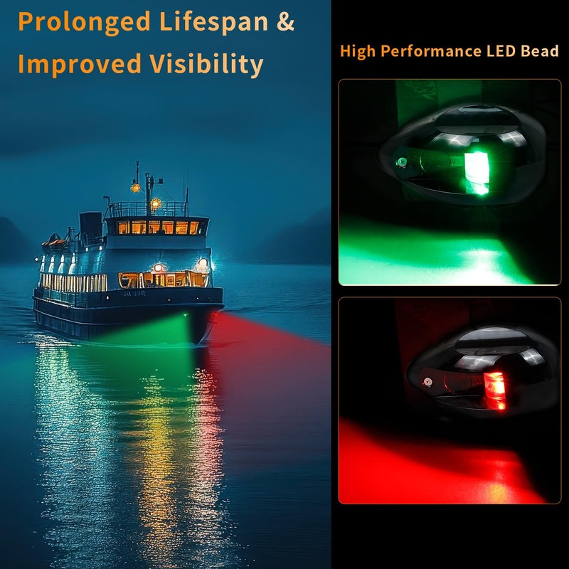 HERCOO Boat Navigation Lights LED Bow Lights for Boats, IP67