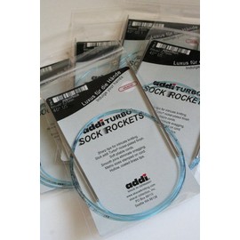 addi Turbo Sock Rockets Circular Knitting Needles by SKACEL 24" Size 2