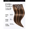 LUVME Straight Seamless 110g 7Pcs Clip in Hair Extensions Full