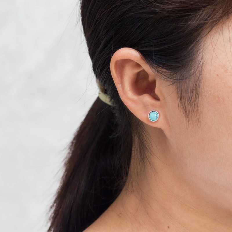 Philip Jones Synthetic Turquoise Stud Earrings