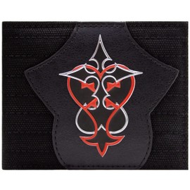 Kingdom Hearts Red & Silver Symbol Black ID & Card Bi-Fold Wallet