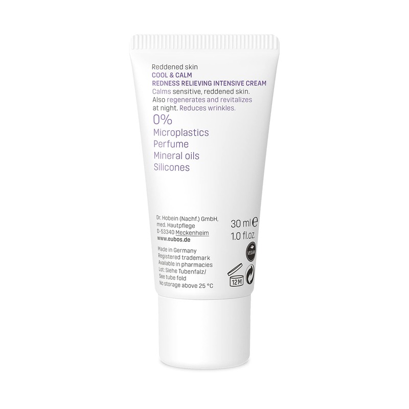 Eubos Cool and clear, anti-redness, intensive cream, 30 ml, dermatologist-recommended