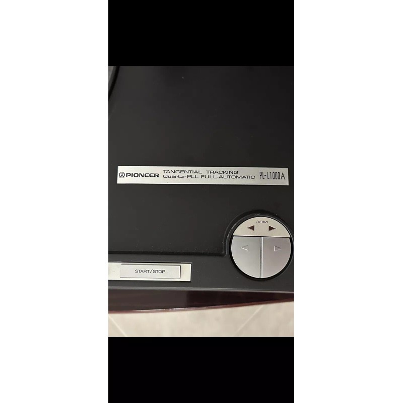 Pioneer PL-L1000 PL-L1000A Metal Silver Black Badge Replacement Plate