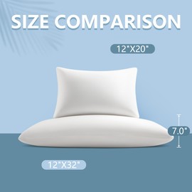 AM AEROMAX 12 × 32 Pillow Insert Memory Foam Lumbar Support Throw Pillow Sham Rectangular for Decorative Cushion Bed Couch Sofa Without Deform After Longtime Use