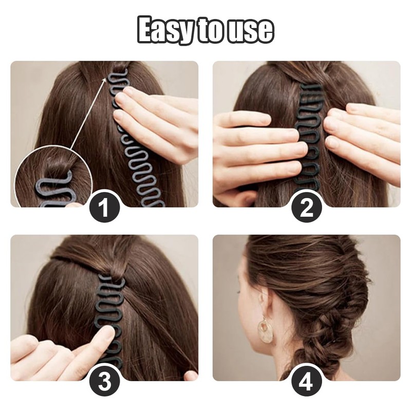 6 Pieces Plastic Magic Hair Braid Tail Styling Kit Ponytail