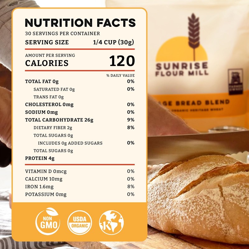 Sunrise Flour Mill Heritage Organic Bread Flour Blend - 2.0