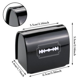 Portable Shaver Disposal Case Safe Storage Bank for Used Safety Shaver Razor Accessories Bank for Safety Razor Accessories Storagement, Used Double Edge Safety Razor Accessories Disposal Case