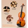 Violin 3/4 Full Size, Beginners Fiddle Kit with Case &