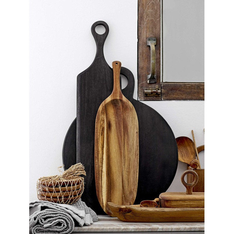 Bloomingville Black Acacia Wood Tray/Cutting Board