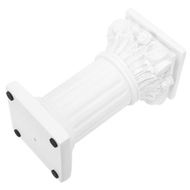 iplusmile 1Pc Stylish Resin Pillar Candleholder Ornament for Weddings Parties White Design Chic Candlestick for Elegant Table Settings