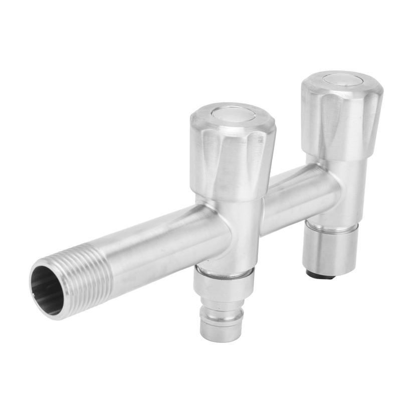 G1/2 Stainless Steel Faucet 1 Inlet 2 Outlet Washing Machine
