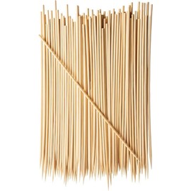 Four Leaf Natural Bamboo Sticks Skewer (5 MM, 16 INCHES, Pack of 120), Natural Wooden Barbecue Kabob Skewers, Best for Grill, BBQ, Kebab, Marshmallow Roasting or Fruit Sticks