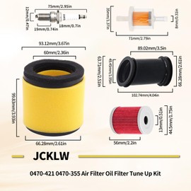 JCKLW 0470-421 0470-355 Air Filter Oil Filter Tune Up Kit Fit for Arctic Cat 250 1999-2005,Arctic Cat 300 1998-2005 MRP 2004 ATV Parts