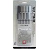 Sakura Gelly Roll Moonlight 5 Pack, 06 Fine point, Opaque Gray Gel Pens, Creamy Smooth Ink, Writes on Dark Paper