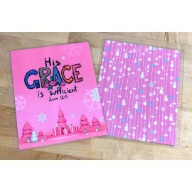 Handmade HIS Grace is Sufficient Christmas Cover Set 4 use w Erin Condren Planner