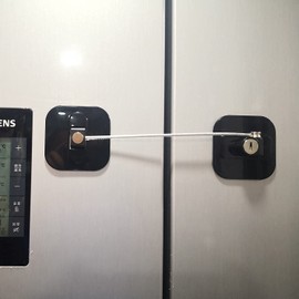 YEYA Upgraded Child Proof Refrigerator Door Lock, Large Base 2-Pack, Cabinet Lock for Baby Proofing