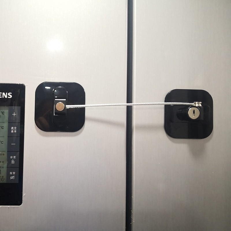 YEYA Upgraded Child Proof Refrigerator Door Lock, Large Base 2-Pack,