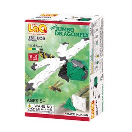 LaQ Insect World Mini Jumbo Dragonfly | 65 Pieces | Age 5+ | Creative, Educational Construction Toy Block | Made in Japan