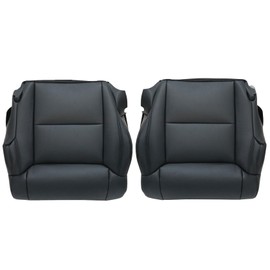 FZJDSD Black Driver & Passenger Side Bottom Microfiber Leather Replacement Seat Covers Compatible with Toyota Tundra 2014 2015 2016 2017 2018 2019 2020