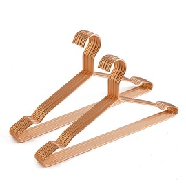 Better to U 17 Inch Matte Rose Gold Metal Hanger Adult Clothes 20 Pack, 4.0mm Heavy Duty Shirt Blouse Hanger for Coat Suit Bridal Boutique, Space Saving Slim Wire Hanger for Camisole Wedding Dress