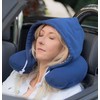 travelstar Hoodie Travel Neck Pillow, Navy
