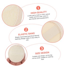 LALAFINA 3pcs Makeup Remover Powder Facial Cleaning Pad Gentle Loofah Exfoliating Sponges for Daily Cleansing and Makeup Removal Portable for Home and Travel Use