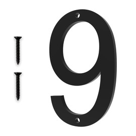 Acrylic Address Sign House Numbers for Outside, Easy to Install 3D Matte Weatherproof No Rust, Individual Building Numbers for Address Sign,Door Mailbox Decor Home Address Number (2 pieces number 9)