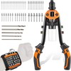 AUTOWN Professional Rivet Gun Kit with 5 Drill Bits &
