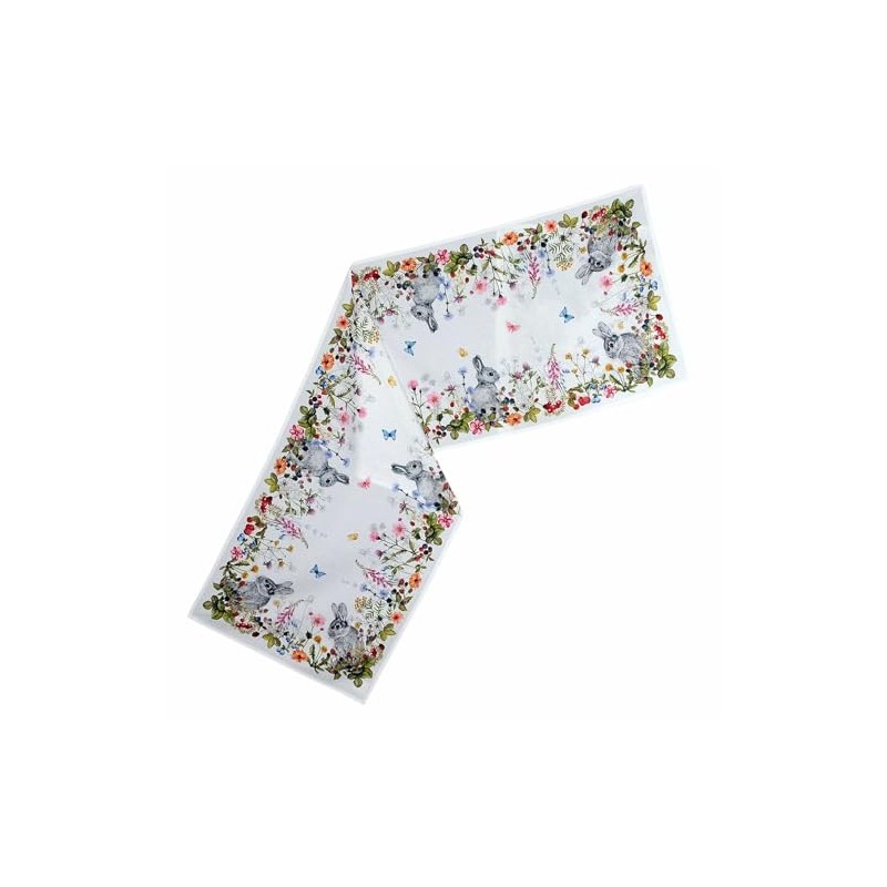texpot Table Runner 40 x 140 cm with Bunny Print
