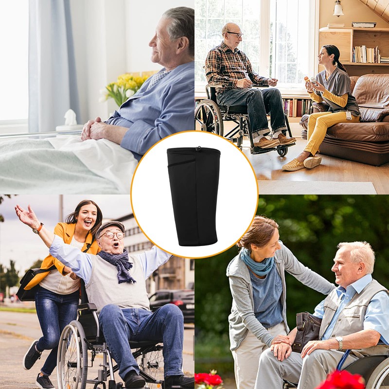 Catheter Leg Bag Holder,Polyester Fabric Catheter Sleeves Urine Leg Bag