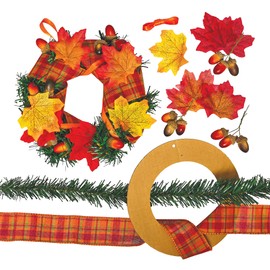 Baker Ross FN300 Autumn Wreaths Craft Kit - Craft Autumn Wreaths